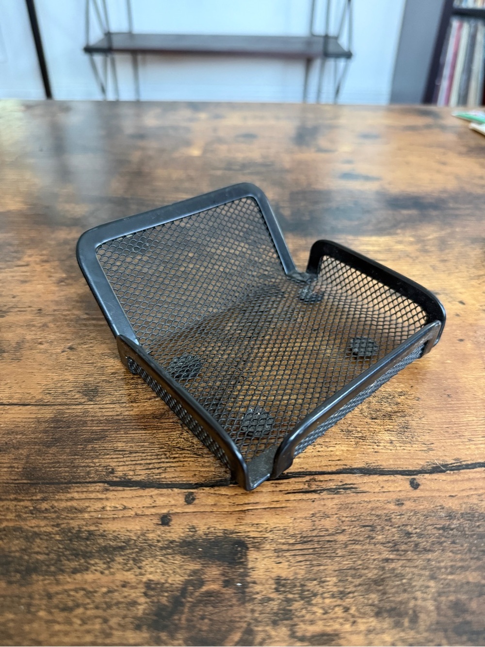 Black Metal Mesh Business Card Holder